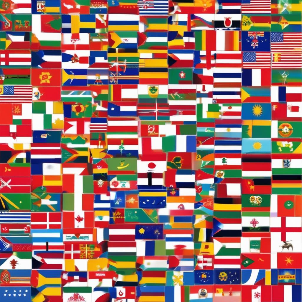 Collage of country flags