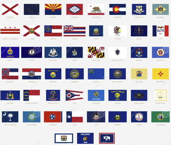 Collage of country flags